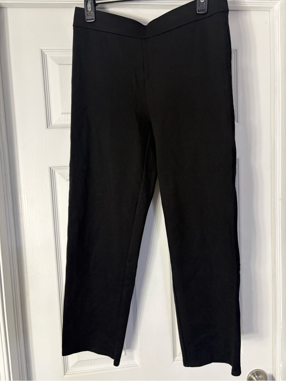 Eileen Fisher Black Straight-Leg Ponte Pants